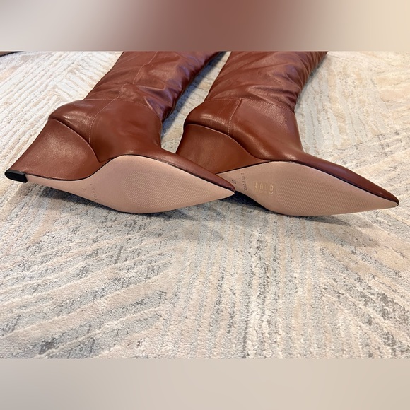 The Cassia wedge Tall boots brown Anthropologie 39 - Picture 4 of 12